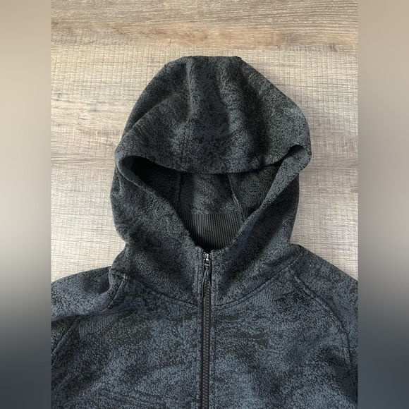 Lululemon End State Jacket Large Graphite Grey Black Full Zip Hooded Run Gym - Picture 9 of 11